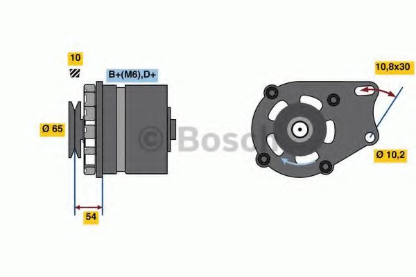 BOSCH 0 986 032 340 Генератор MARELLI для LANCIA (Лансиа/лянча) BOSCH 0 986 032 340 Генератор MARELLI для LANCIA (Лансиа/лянча)