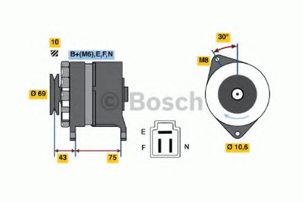 BOSCH 0 986 032 591 Генератор 55 для TOYOTA COROLLA (Тойота/тоета Cоролла) BOSCH 0 986 032 591 Генератор 55 для TOYOTA COROLLA (Тойота/тоета Cоролла)