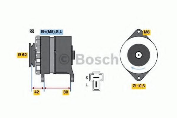 BOSCH 0 986 032 661 Генератор для NISSAN (Ниссан) BOSCH 0 986 032 661 Генератор для NISSAN (Ниссан)