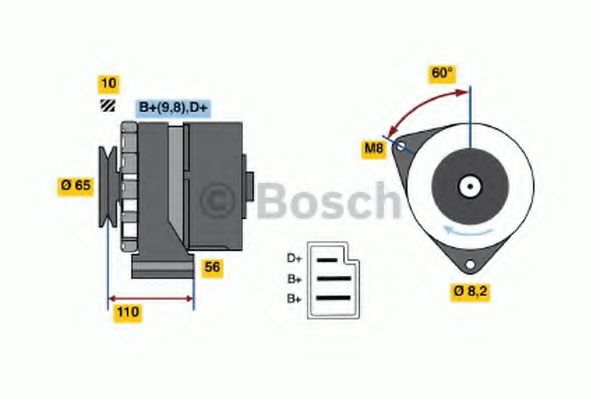 BOSCH 0 986 033 760 Генератор для VOLKSWAGEN CADDY I (Фольксваген Cаддъ и) BOSCH 0 986 033 760 Генератор для VOLKSWAGEN CADDY I (Фольксваген Cаддъ и)