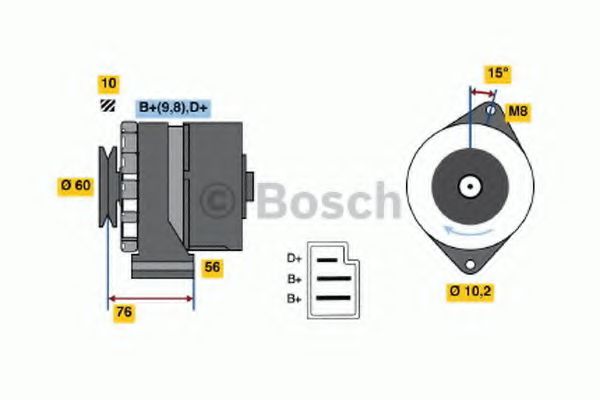 BOSCH 0 986 033 260 Генератор для VOLKSWAGEN JETTA II (Фольксваген Жэтта 2) BOSCH 0 986 033 260 Генератор для VOLKSWAGEN JETTA II (Фольксваген Жэтта 2)