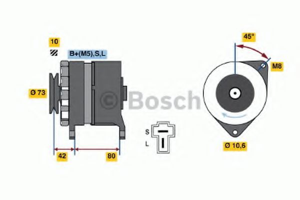 BOSCH 0 986 033 441 Генератор для NISSAN (Ниссан) BOSCH 0 986 033 441 Генератор для NISSAN (Ниссан)