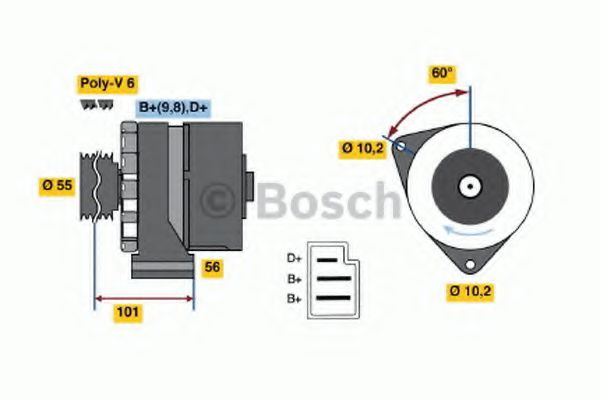 BOSCH 0 986 033 730 Генератор для MERCEDES-BENZ SL (Мэрcэдэс-бэнз Сл) BOSCH 0 986 033 730 Генератор для MERCEDES-BENZ SL (Мэрcэдэс-бэнз Сл)