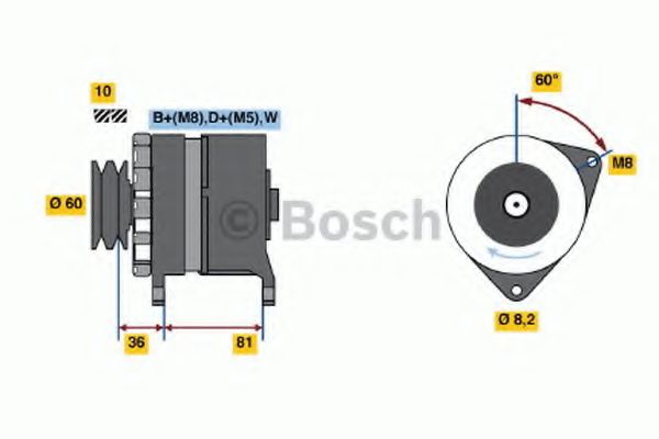 BOSCH 0 986 034 010 Генератор 70 для FORD TRANSIT (Форд Трансит) BOSCH 0 986 034 010 Генератор 70 для FORD TRANSIT (Форд Трансит)