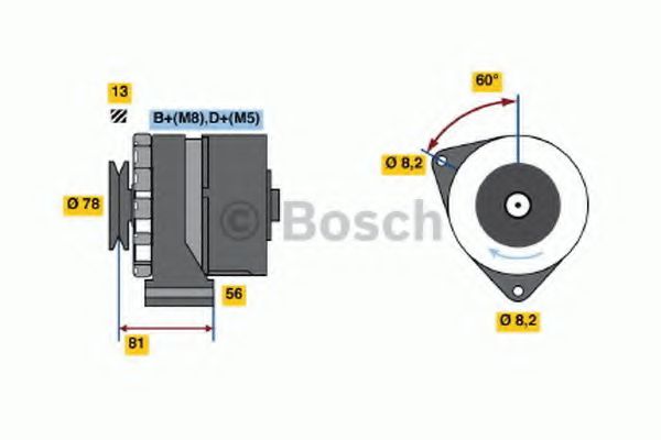BOSCH 0 986 034 080 Генератор для BMW 3 (Бмв 3) BOSCH 0 986 034 080 Генератор для BMW 3 (Бмв 3)