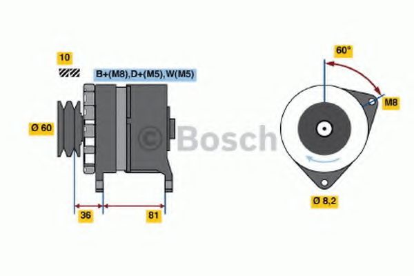 BOSCH 0 986 034 140 Генератор для FORD TRANSIT (Форд Трансит) BOSCH 0 986 034 140 Генератор для FORD TRANSIT (Форд Трансит)