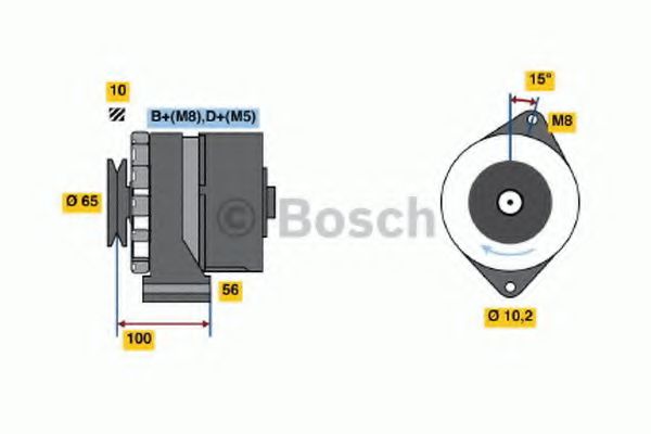 BOSCH 0 986 034 250 Генератор для VOLKSWAGEN JETTA II (Фольксваген Жэтта 2) BOSCH 0 986 034 250 Генератор для VOLKSWAGEN JETTA II (Фольксваген Жэтта 2)