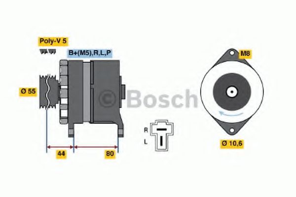 BOSCH 0 986 034 291 Генератор для MAZDA 626 II (Мазда 626 2) BOSCH 0 986 034 291 Генератор для MAZDA 626 II (Мазда 626 2)