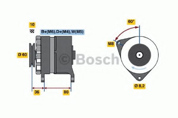 BOSCH 0 986 034 470 Генератор 70 для FORD ORION II (Форд Орион 2) BOSCH 0 986 034 470 Генератор 70 для FORD ORION II (Форд Орион 2)