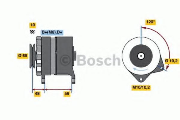 BOSCH 0 986 034 490 Генератор 70 для FIAT STRADA II (Фиат Страда 2) BOSCH 0 986 034 490 Генератор 70 для FIAT STRADA II (Фиат Страда 2)