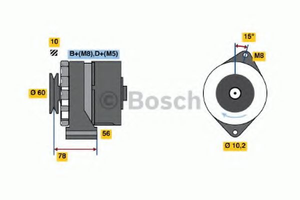 BOSCH 0 986 034 520 Генератор 80. . K. . 110 000 для VOLKSWAGEN POLO (Фольксваген Поло) BOSCH 0 986 034 520 Генератор 80. . K. . 110 000 для VOLKSWAGEN POLO (Фольксваген Поло)