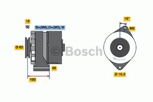 BOSCH 0 986 034 990 Генератор 65 для VOLKSWAGEN POLO (Фольксваген Поло) BOSCH 0 986 034 990 Генератор 65 для VOLKSWAGEN POLO (Фольксваген Поло)