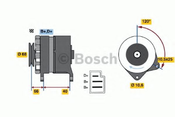 BOSCH 0 986 034 630 Генератор 55 для SEAT (Сеат) BOSCH 0 986 034 630 Генератор 55 для SEAT (Сеат)
