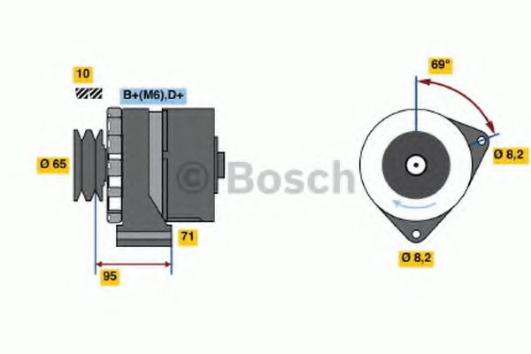 BOSCH 0 986 034 710 Генератор для VOLVO (Вольво) BOSCH 0 986 034 710 Генератор для VOLVO (Вольво)
