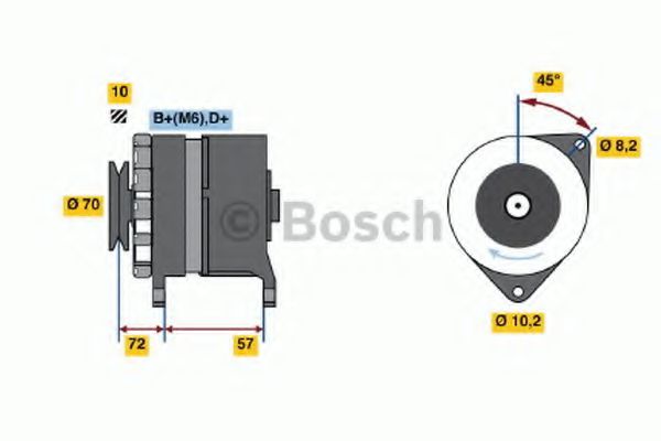 BOSCH 0 120 489 394 Генератор 55 для PEUGEOT 205 II (Пежо 205 2) BOSCH 0 120 489 394 Генератор 55 для PEUGEOT 205 II (Пежо 205 2)