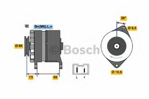 BOSCH 0 986 034 821 Генератор 610000 для VOLVO 340-360 (Вольво 340-360) BOSCH 0 986 034 821 Генератор 610000 для VOLVO 340-360 (Вольво 340-360)