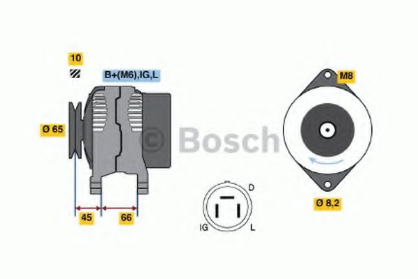 BOSCH 0 986 035 461 Генератор для SUZUKI (Сузуки) BOSCH 0 986 035 461 Генератор для SUZUKI (Сузуки)