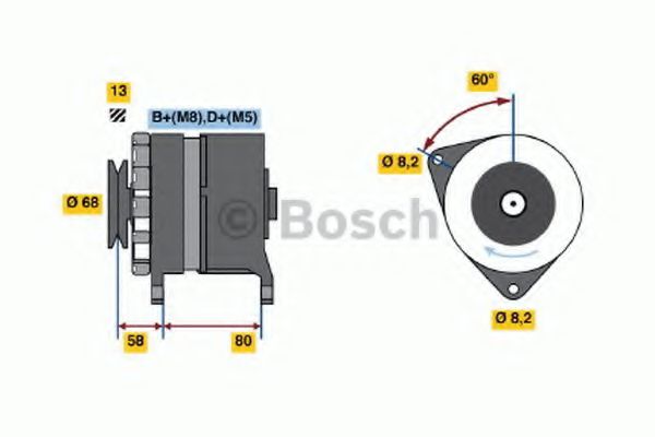 BOSCH 0 986 035 730 Генератор для BMW 7 (Бмв 7) BOSCH 0 986 035 730 Генератор для BMW 7 (Бмв 7)