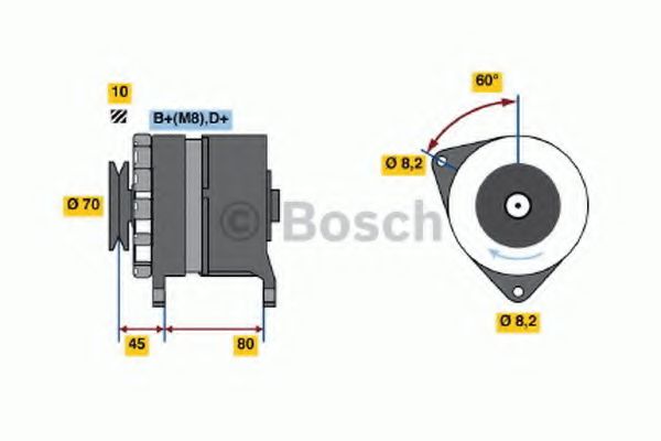 BOSCH 0 986 035 750 Генератор для BMW 5 (Бмв 5) BOSCH 0 986 035 750 Генератор для BMW 5 (Бмв 5)