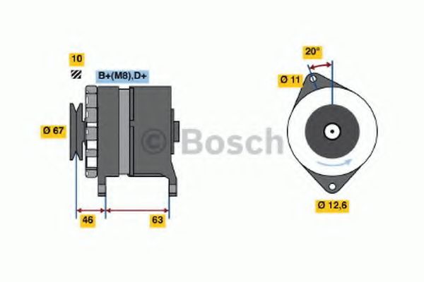 BOSCH 0 986 035 770 Генератор для LANCIA (Лансиа/лянча) BOSCH 0 986 035 770 Генератор для LANCIA (Лансиа/лянча)