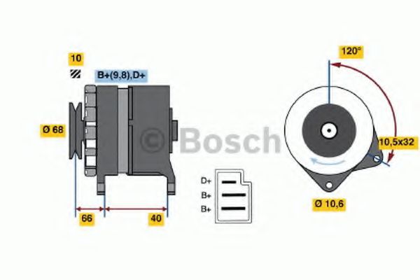 BOSCH 0 986 035 780 Генератор для SEAT (Сеат) BOSCH 0 986 035 780 Генератор для SEAT (Сеат)