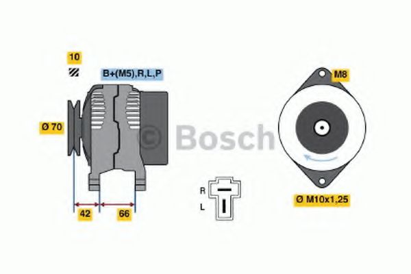 BOSCH 0 986 035 791 Генератор 134254 для MAZDA 323 III (Мазда 323 3) BOSCH 0 986 035 791 Генератор 134254 для MAZDA 323 III (Мазда 323 3)