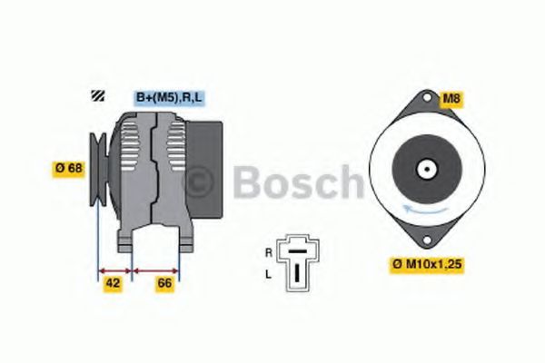 BOSCH 0 986 035 851 Генератор 134254 для MAZDA 323 III (Мазда 323 3) BOSCH 0 986 035 851 Генератор 134254 для MAZDA 323 III (Мазда 323 3)
