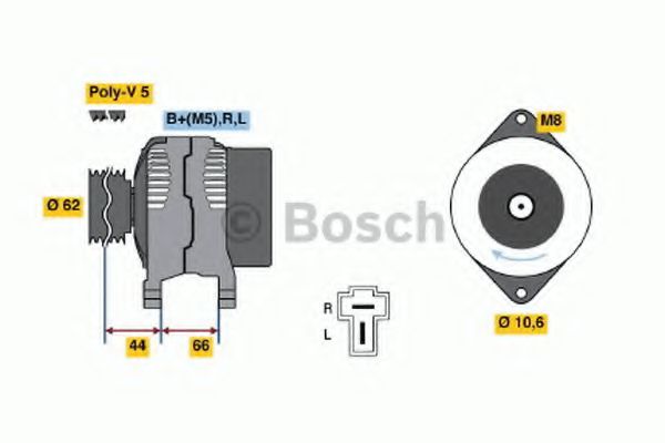 BOSCH 0 986 035 881 Генератор 06 1987 для MAZDA 626 II (Мазда 626 2) BOSCH 0 986 035 881 Генератор 06 1987 для MAZDA 626 II (Мазда 626 2)