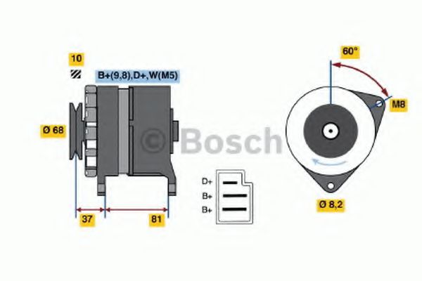 BOSCH 0 986 036 561 Генератор для FORD TRANSIT (Форд Трансит) BOSCH 0 986 036 561 Генератор для FORD TRANSIT (Форд Трансит)