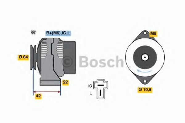 BOSCH 0 986 036 641 Генератор 45 для DAIHATSU CHARADE II (Дайхатсу Чарадэ 2) BOSCH 0 986 036 641 Генератор 45 для DAIHATSU CHARADE II (Дайхатсу Чарадэ 2)