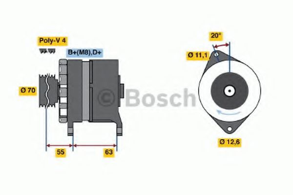 BOSCH 0 986 036 780 Генератор для LANCIA DEDRA SW (Лансиа/лянча Дэдра св) BOSCH 0 986 036 780 Генератор для LANCIA DEDRA SW (Лансиа/лянча Дэдра св)