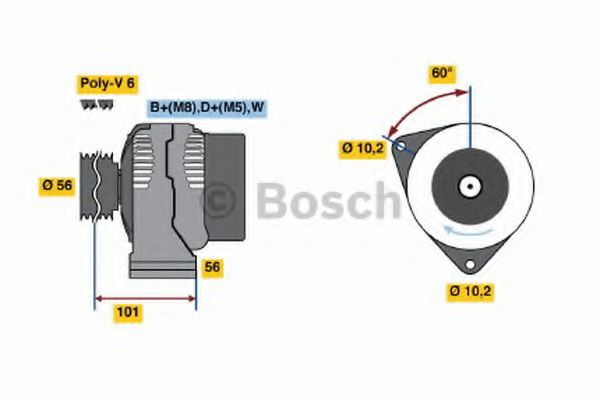 BOSCH 0 986 041 040 Генератор для MERCEDES-BENZ CLK (Мэрcэдэс-бэнз Слк) BOSCH 0 986 041 040 Генератор для MERCEDES-BENZ CLK (Мэрcэдэс-бэнз Слк)