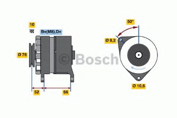 BOSCH 0 986 036 961 Генератор 09 1989 для SKODA (Шкода) BOSCH 0 986 036 961 Генератор 09 1989 для SKODA (Шкода)