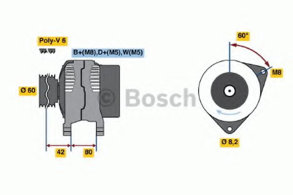 BOSCH 0 986 037 110 Генератор 90 для FORD ESCORT VII (Форд Эскорт 7) BOSCH 0 986 037 110 Генератор 90 для FORD ESCORT VII (Форд Эскорт 7)