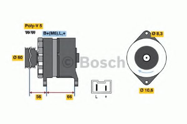 BOSCH 0 986 037 291 Генератор для автомобилей без усиленного рулевого механизма для RENAULT 19 I (Рено 19 1) BOSCH 0 986 037 291 Генератор для автомобилей без усиленного рулевого механизма для RENAULT 19 I (Рено 19 1)