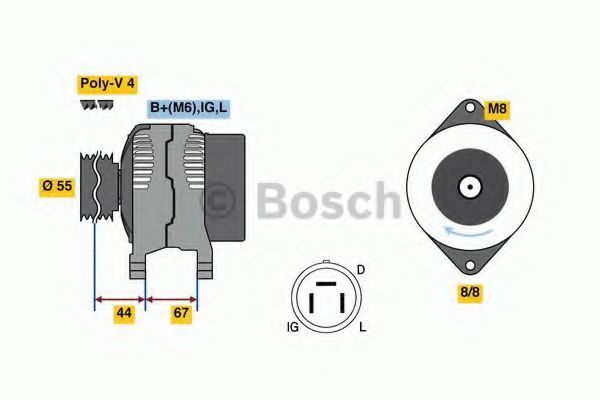 BOSCH 0 986 037 561 Генератор <Samurai 1. 3i 4x4> для SUZUKI (Сузуки) BOSCH 0 986 037 561 Генератор <Samurai 1. 3i 4x4> для SUZUKI (Сузуки)