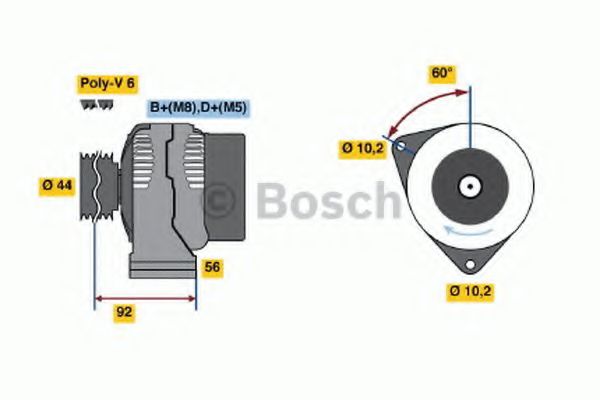 BOSCH 0 986 041 650 Генератор 