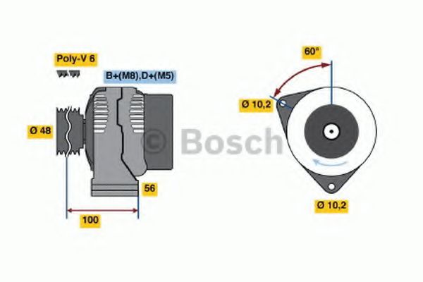BOSCH 0 986 038 160 Генератор для MERCEDES-BENZ SLK (Мэрcэдэс-бэнз Слк) BOSCH 0 986 038 160 Генератор для MERCEDES-BENZ SLK (Мэрcэдэс-бэнз Слк)