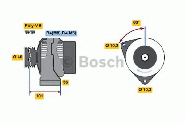 BOSCH 0 123 320 044 Генератор M 111. 945 для MERCEDES-BENZ C-CLASS (Мэрcэдэс-бэнз С класс) BOSCH 0 123 320 044 Генератор M 111. 945 для MERCEDES-BENZ C-CLASS (Мэрcэдэс-бэнз С класс)