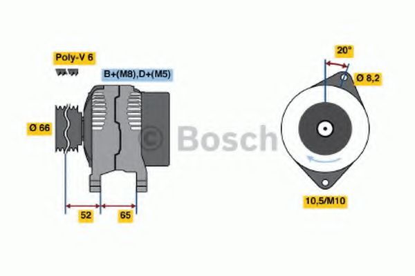 BOSCH 0 120 335 012 Генератор WJZ (DW8) для CITROËN ZX (CитроËн Зх) BOSCH 0 120 335 012 Генератор WJZ (DW8) для CITROËN ZX (CитроËн Зх)