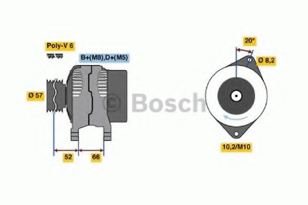 BOSCH 0 986 038 750 Генератор для CITROËN XM (CитроËн Хм) BOSCH 0 986 038 750 Генератор для CITROËN XM (CитроËн Хм)