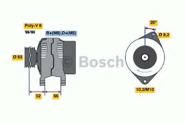 BOSCH 0 986 038 811 Генератор 80 для CITROËN ZX (CитроËн Зх) BOSCH 0 986 038 811 Генератор 80 для CITROËN ZX (CитроËн Зх)