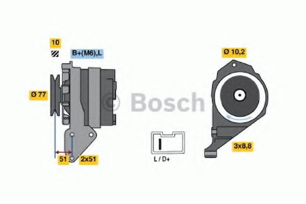 BOSCH 0 986 038 841 Генератор для автомобилей без кондиционера для RENAULT TWINGO I (Рено Твинго 1) BOSCH 0 986 038 841 Генератор для автомобилей без кондиционера для RENAULT TWINGO I (Рено Твинго 1)