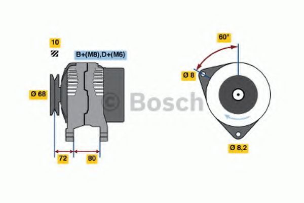 BOSCH 0 986 038 960 Генератор для BMW 3 (Бмв 3) BOSCH 0 986 038 960 Генератор для BMW 3 (Бмв 3)