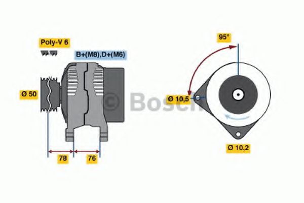 BOSCH 0 120 465 031 Генератор 20 6S 1 2<M 50 B 20> для BMW 5 (Бмв 5)