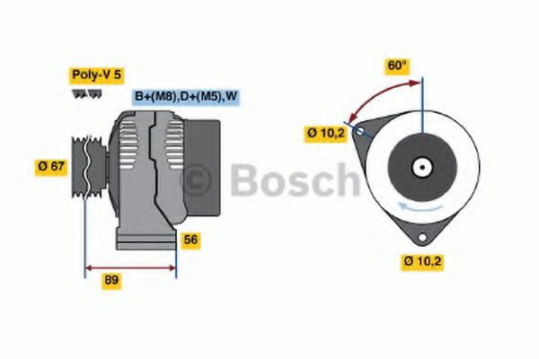 BOSCH 0 123 310 026 Генератор 80 для ALFA-ROMEO (Алфа-ромэо) BOSCH 0 123 310 026 Генератор 80 для ALFA-ROMEO (Алфа-ромэо)