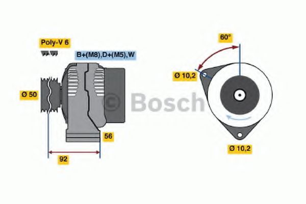 BOSCH 0 123 335 008 Генератор 90 для MERCEDES-BENZ SPRINTER 3-T (Мэрcэдэс-бэнз Спринтэр 3-т) BOSCH 0 123 335 008 Генератор 90 для MERCEDES-BENZ SPRINTER 3-T (Мэрcэдэс-бэнз Спринтэр 3-т)