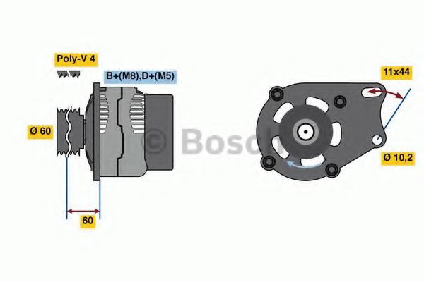 BOSCH 0 986 039 471 Генератор кроме холодных климатических зон для FIAT PALIO (Фиат Палио) BOSCH 0 986 039 471 Генератор кроме холодных климатических зон для FIAT PALIO (Фиат Палио)