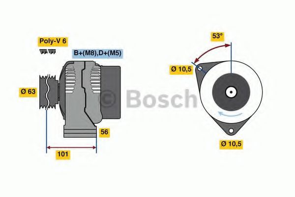 BOSCH 0 986 039 760 Генератор для FIAT SCUDO NATO (Фиат Сcудо нато) BOSCH 0 986 039 760 Генератор для FIAT SCUDO NATO (Фиат Сcудо нато)