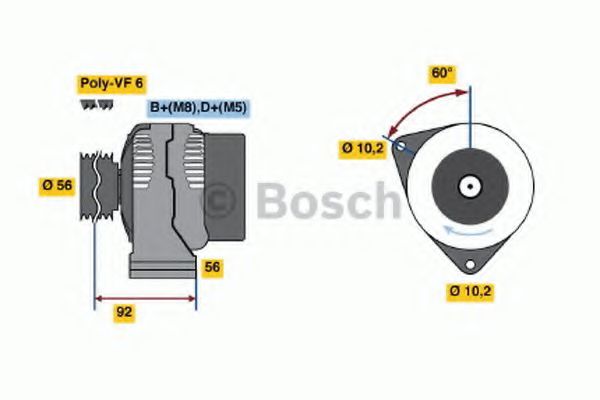 BOSCH 0 123 320 047 Генератор 90 для MERCEDES-BENZ V-CLASS (Мэрcэдэс-бэнз V-cласс) BOSCH 0 123 320 047 Генератор 90 для MERCEDES-BENZ V-CLASS (Мэрcэдэс-бэнз V-cласс)